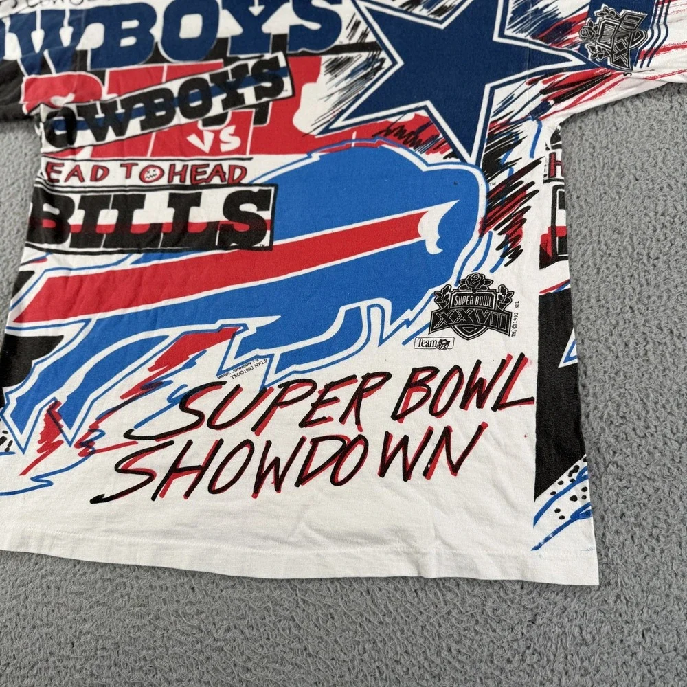 Vintage Dallas Cowboys Buffalo Bills Shirt Mens XL Magic Johnson Super‎ Bowl 90s